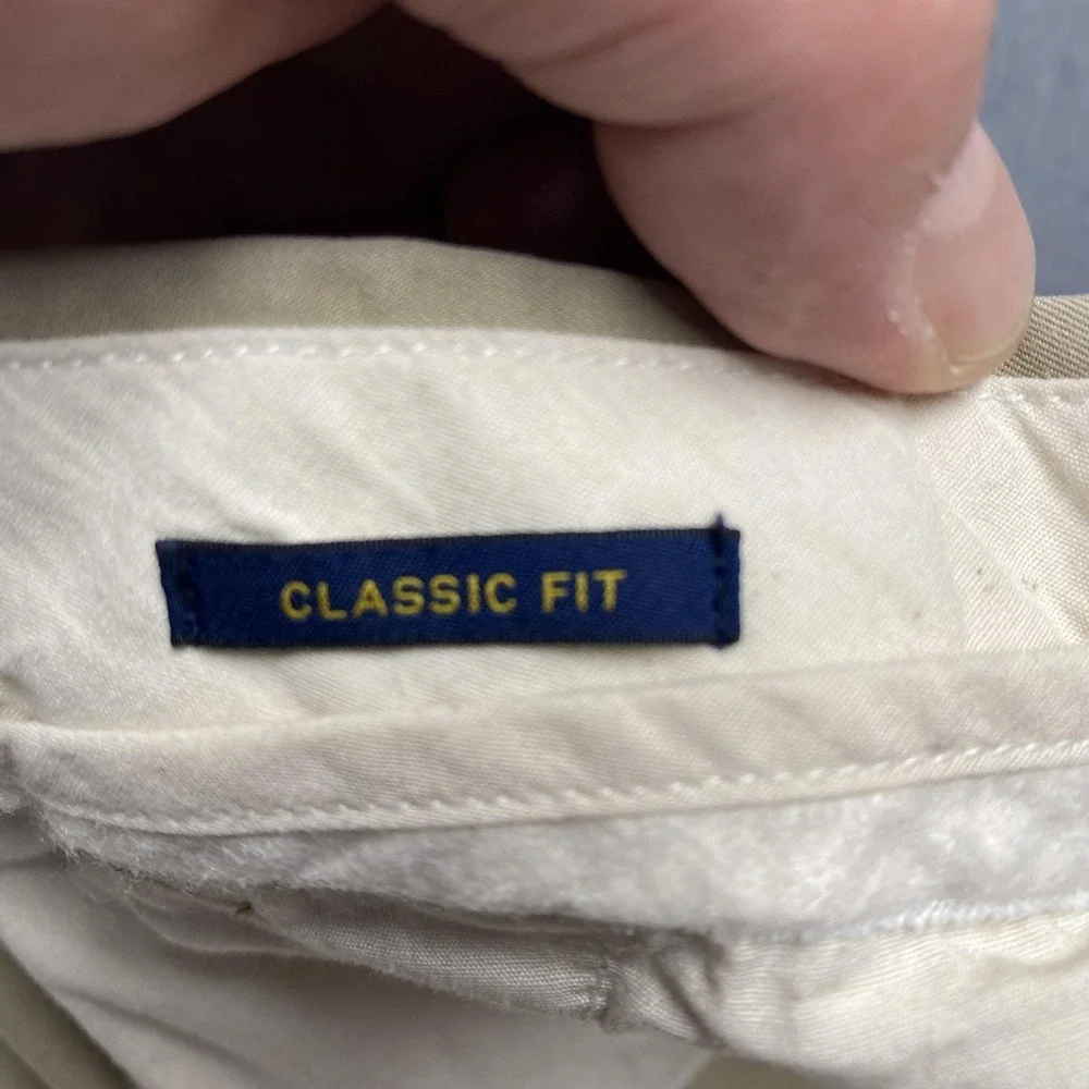 Polo Ralph Lauren Shorts Mens 50 Khaki Classic Fit Chino Big & Tall‎ Flat Front